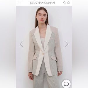 NWOT JONATHAN SIMKHAI Cecile Patchwork Blazer Size 4